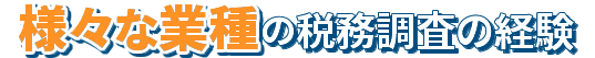 様々な業種の税務調査の経験